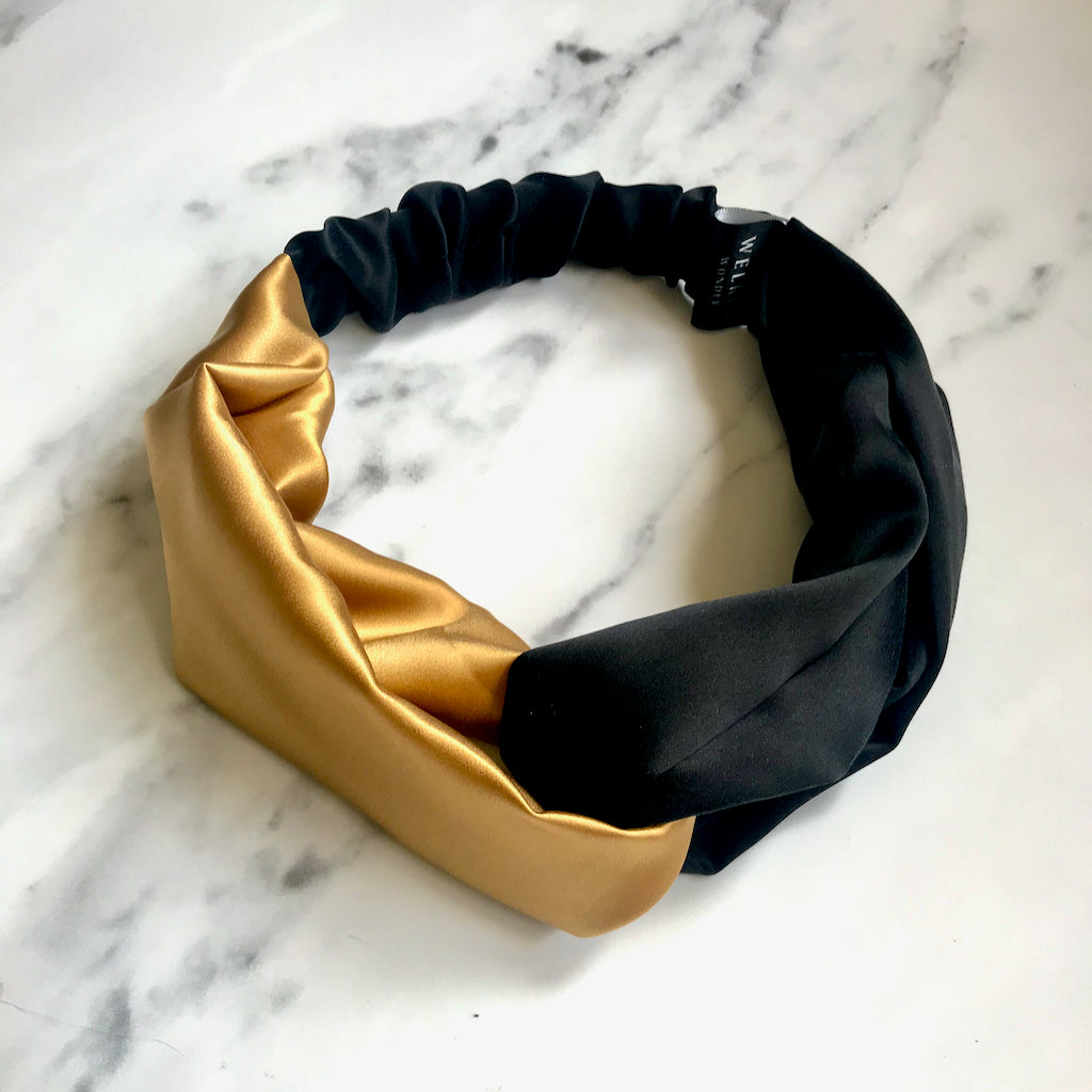 Silk Turban Twist Hairband Two Tone