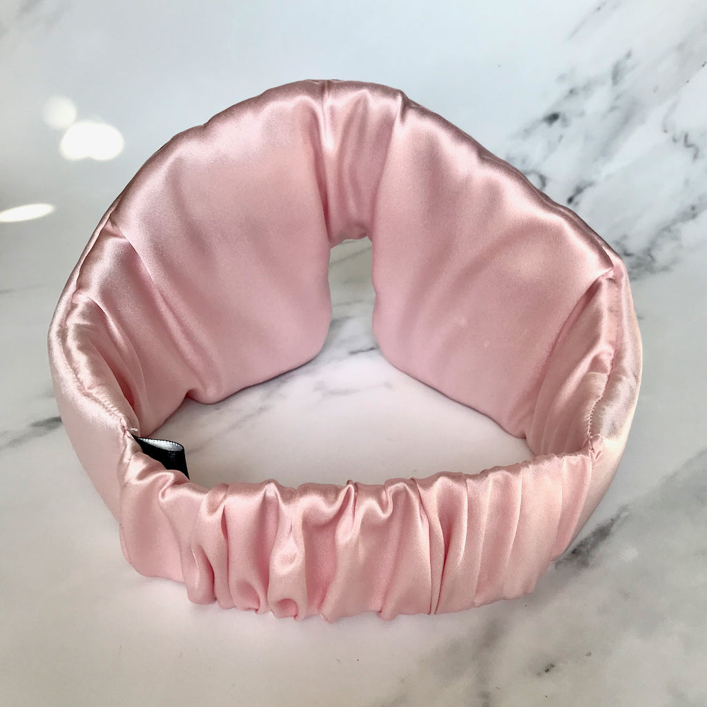 Oversized Silk Eye Mask In Rose Quartz