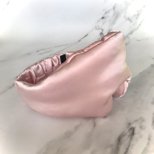 Oversized Silk Eye Mask In Rose Quartz